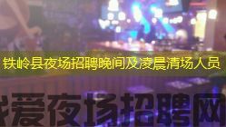 铁岭县夜场招聘晚间及凌晨清场人员 铁岭县夜场招聘晚间及凌晨清场人员