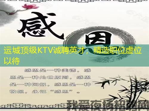 运城顶级KTV诚聘英才，精选职位虚位以待